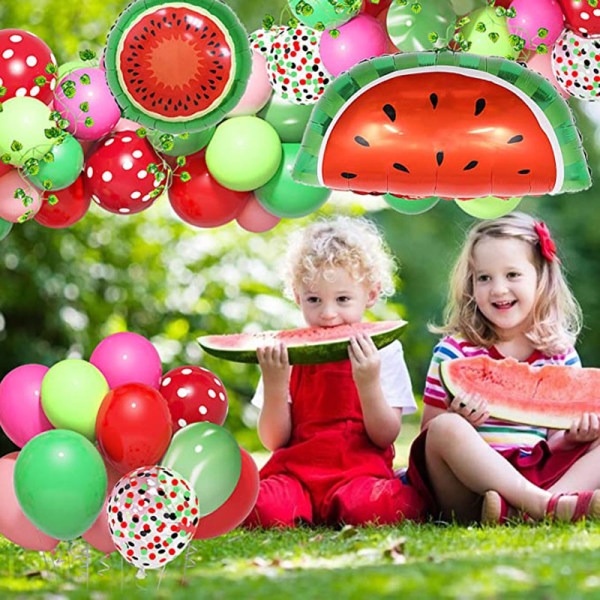 Vannmelon bursdagsfestdekorasjoner for jenter Vannmelon H