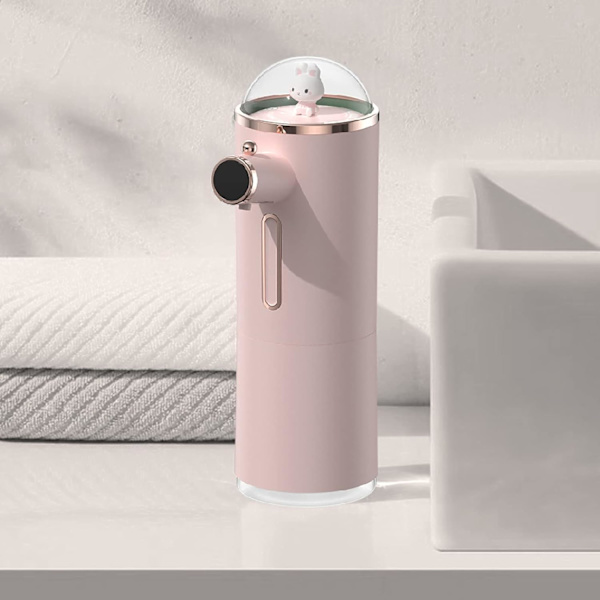 Automatisk sæbedispenser, sød automatisk sæbedispenser, automatisk skumsæbedispenser (lyserød)