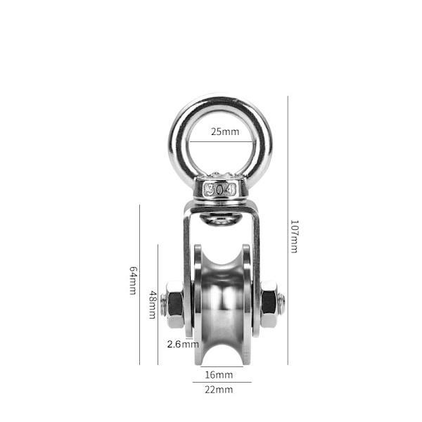2-pack Ultra Tyst Dubbla Lager 304 Rostfritt Stål U-formad