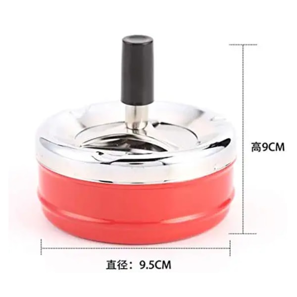 2PCS Swivel Ashtray, Set of Two Revolving Round Ashtray with