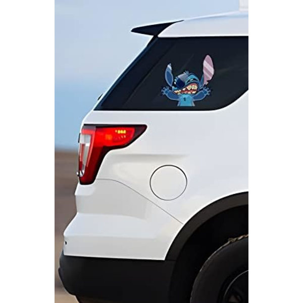 Stitch Hauska Lasin Lyöminen Piirretty Anime Vinyyli Tarra Autoon/Kuorma-autoon/Kannettavaan Tietokoneeseen