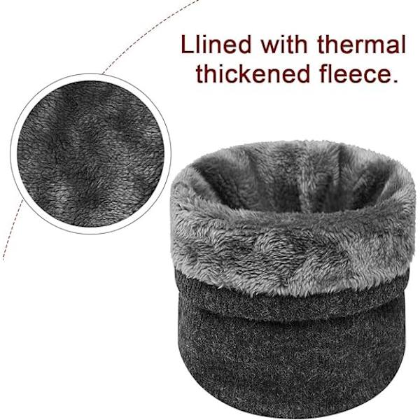 Flickhalsvärmare för flickor, vinter, stickad halsvärmare med fleecefoder, varm halsvärmare, tjock tubhals