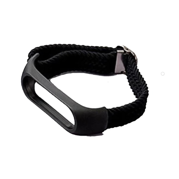 4 stk. klokkestropp i nylon til Xiaomi Mi Band 3/4/5/6/7/NFC, svart B