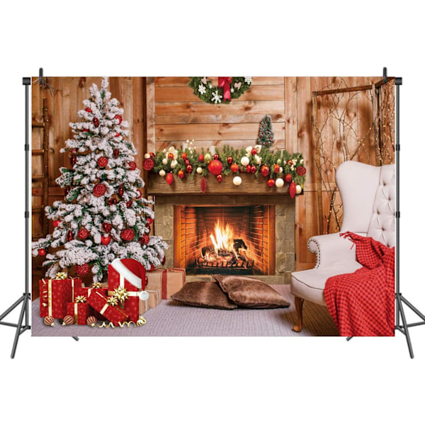 1 kpl 7x5ft Joulutakka Kuva Tausta Rustic Takka Puutalo Tausta Joulukuusi Kuva Tausta Xm