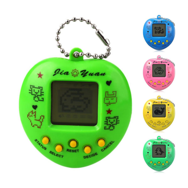 (B) Elektronisk husdjursspelmaskin med nyckelring Retro handhållen spelkonsol Mini Digital Virt