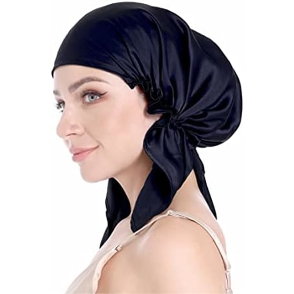 Even more lightweight & breathable Bonnet for Sleeping, Hair Bonnet with Tie Band, Large Silk Sleep Cap for Curly Hair,