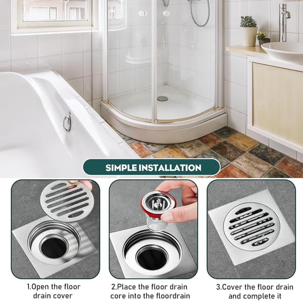 Transparent Duschhårsuppsamlare med Luktskydd, Passar Golvbrunn Diameter 3,2cm-4,5cm, Anti-Backflow Dusch