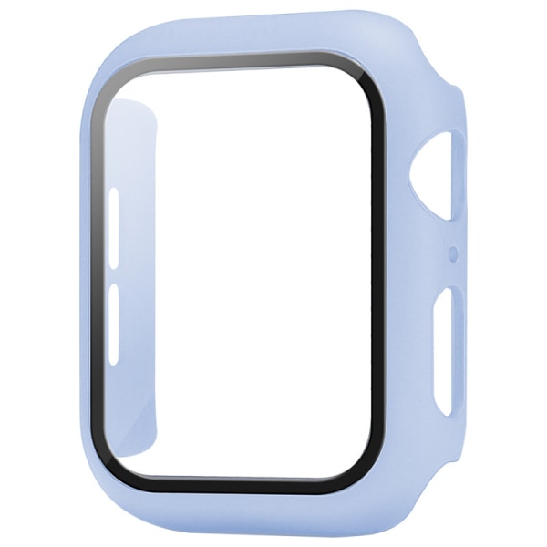 (Blå) Etui Kompatibel med Apple Watch 44MM, 2 i 1 Beskyttelse PC Herding Etui og HD Herdet Gla