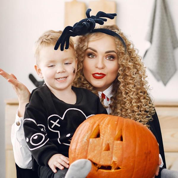 Halloween Spindel Hårband Svart Spindel Huvudbonad Halloween Hårband Cosplay för Kvinnor Hårtillbehör Huvudbonad för Hår