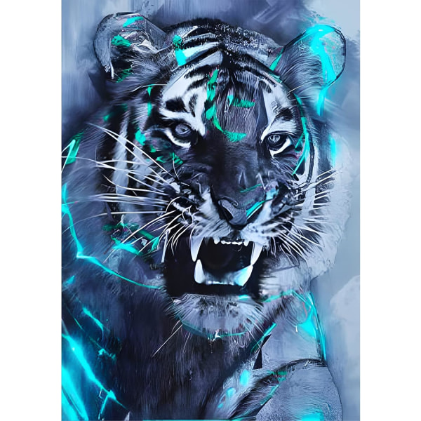 (30x40 cm) 5D diamantmaleri Tiger 2