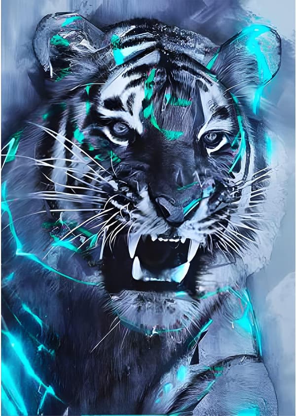 (30x40cm) 5D Diamantmaleri Tiger 2