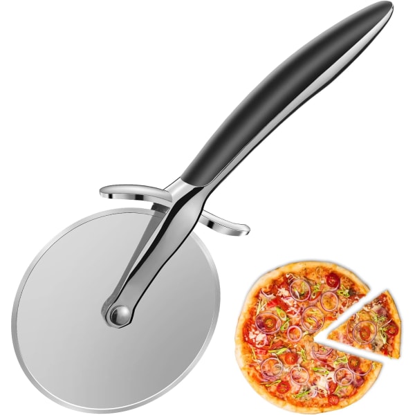 Pizzahjul, pizzaskærer i rustfrit stål, professionel pizzakniv