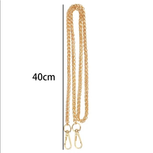 1 st 40 cm metallväska kedjerem handtag för axelväska kedjebyte guld