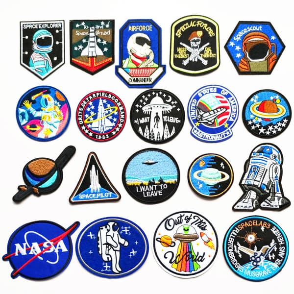Astronaut stofflapp (sett med 19 stykker)
