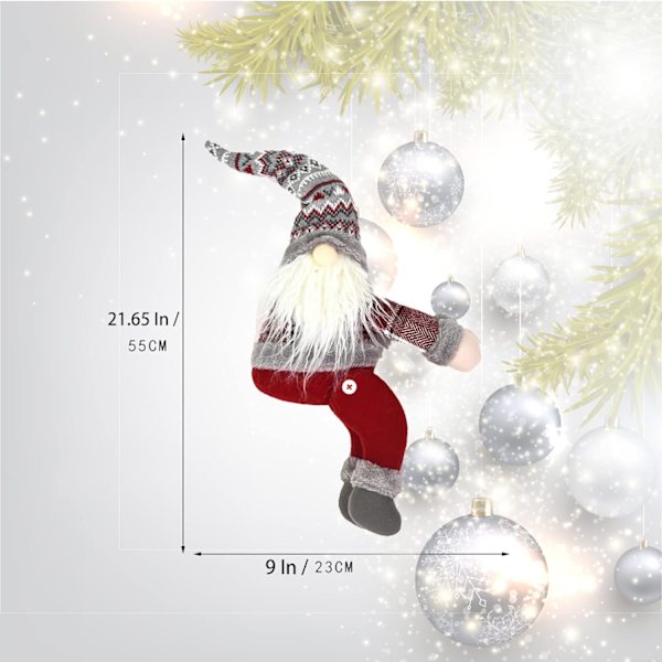 (Grå) Juletræ nisse, sjov juletræspynt, håndlavet