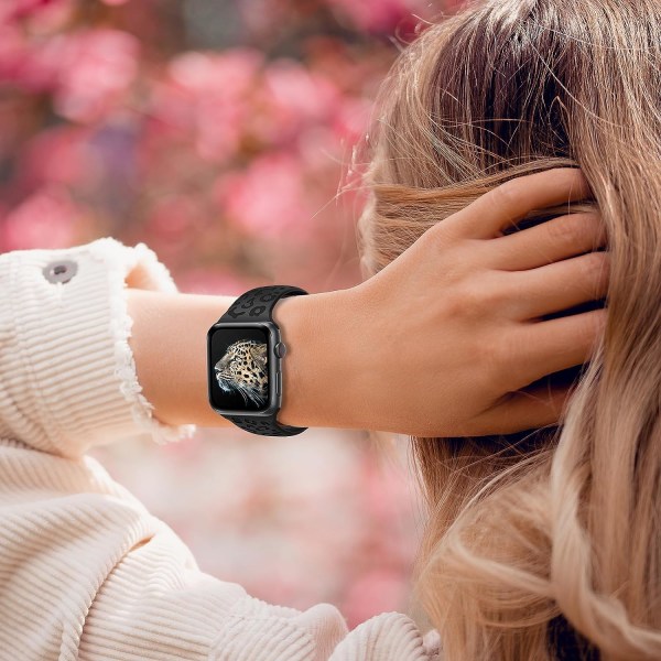 Mustat hihnat, jotka ovat yhteensopivat Apple Watch -sarjan 38mm, 40mm, 41 kanssa