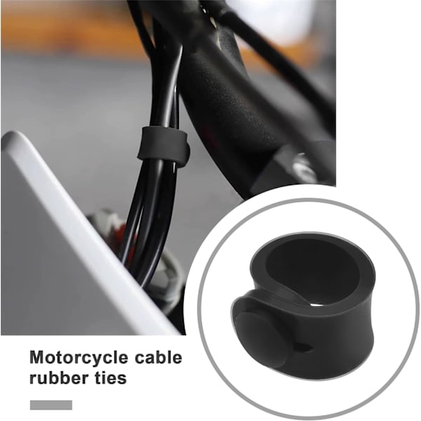 12 stk. Gummikabelbinder til Motorcykel Bil Mekanisk Produkt Hom