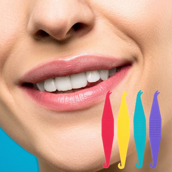 （Tilfeldig farge, 5-6 cm）Elastiske ortodontiske gummibraketter 10 stk