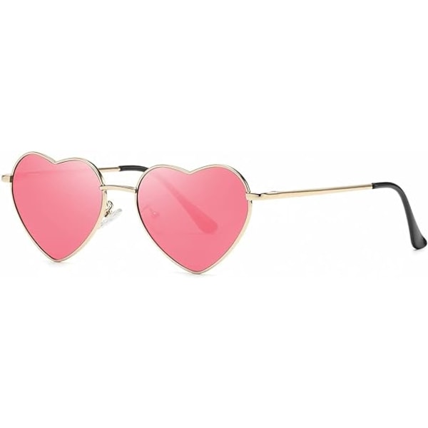 Rosa Hjerte Solbriller Kvinner - Polarized Heart Solbriller Vintage