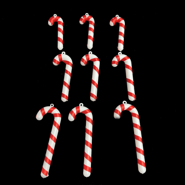 6 stk. Plastik Jule Candy Canes Hængende Ornament Juletræ Dekorationer til Jul Hol