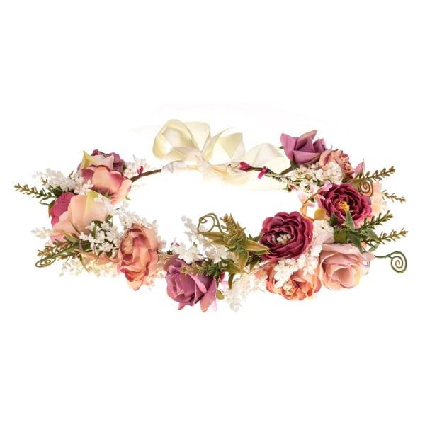 Fehovedbånd til kvinder - Blomster - Blomsterkrone - Blomster c