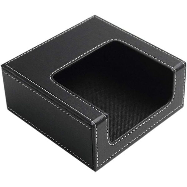 1 stk. Firkantet Serviettbeholder i PU-lær Papirhåndkledispenser Tissue Box Bar Serviettbeholder for Spisebord Hotell Kontor Hjemmeinnredning