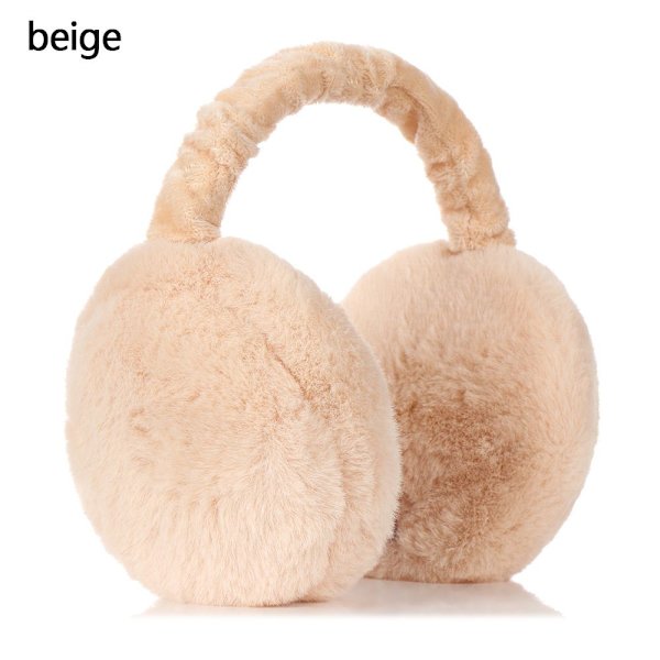 (Beige) Unisex Plysj Ørevarmere for Menn Kvinner Ørevarmer Komfortable Ørevarmere Vinter