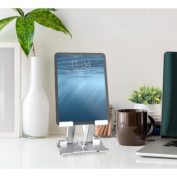 Kvalitets Tablet Stativ, Justerbar Foldbar Øyenivå Aluminium Solid Opptil 15-tommers Tablettholder for Microsoft Surface Serie