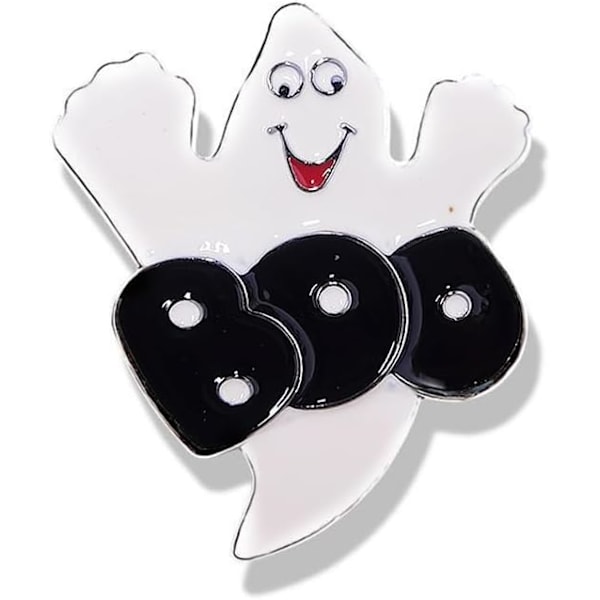 Emalin Boo Halloween -rintakoru naisten, tyttöjen ja miesten muotia varten - söpö haamu demoni pyöreä strassinen rintamerkit - rintamerkit - lapel-neulat