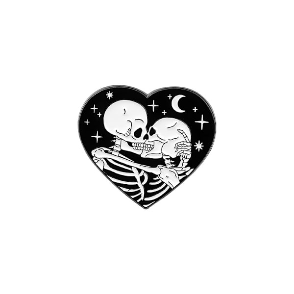 Set med 4 Halloween Cartoon Personality Skelett Emblempinnar Väske Badge Lapel Spänne Hatt Kläder Acce