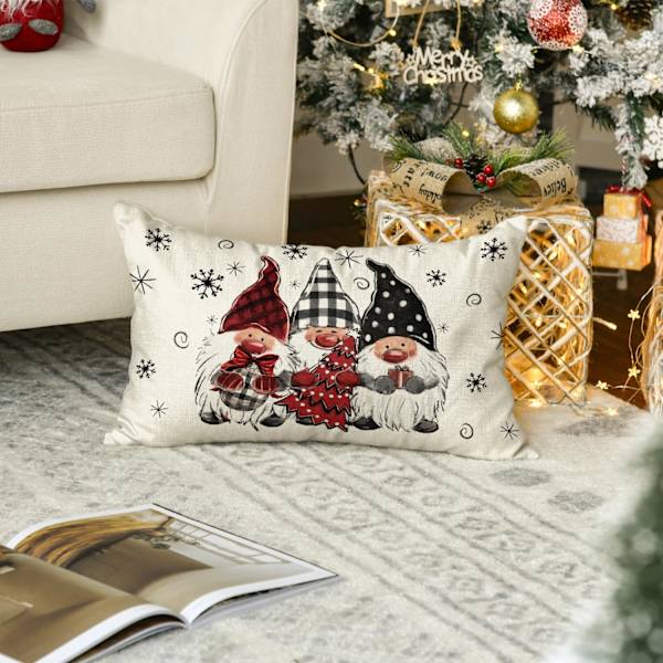 30×50×1cm Julsnö Tomte Kuddfodral, 12 x 20 Tum Vintersemester Kuddfodral Dekoration för Soffa