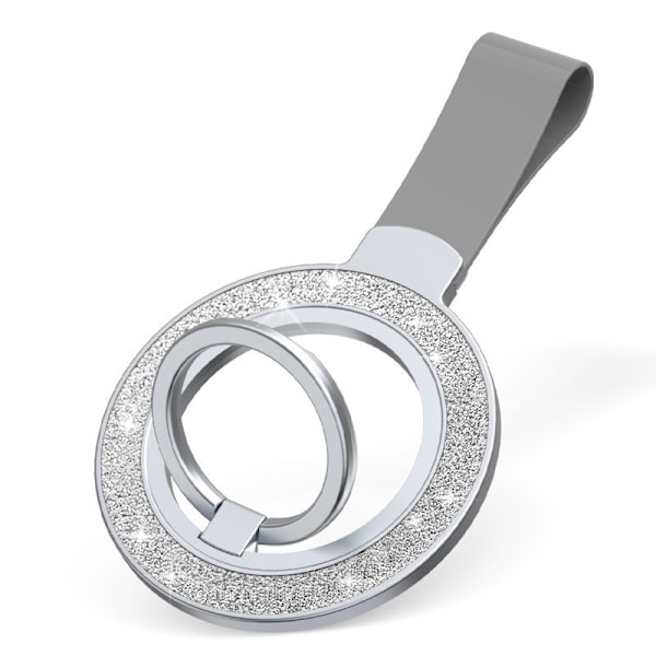 Silver Telefon Grepp Ringhållare Ställ Kompatibel - Magnetiska Telefontillbehör Grepp för iPhone 16 Pro Max/16 Pro/16/15/14/13/12 Serien Bling Avtagbar Ro
