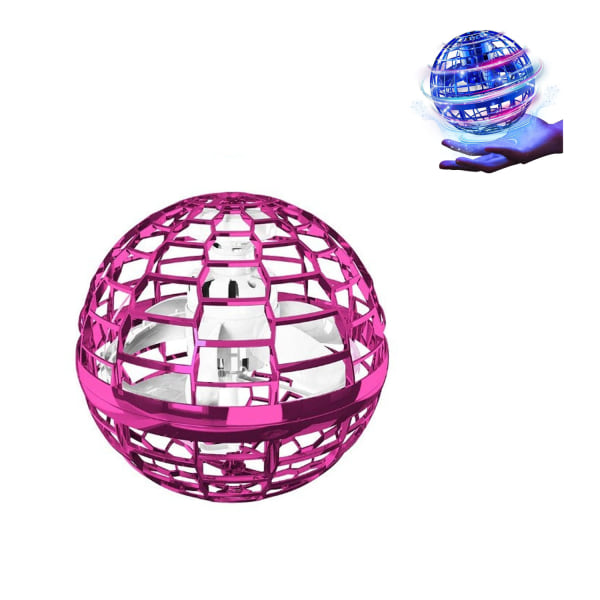 （Rosa）Flying Orb Ball, 2023 uppgraderad Flying Ball-leksak, Handkontrollerad Boomerang Hover Ball, Flyi