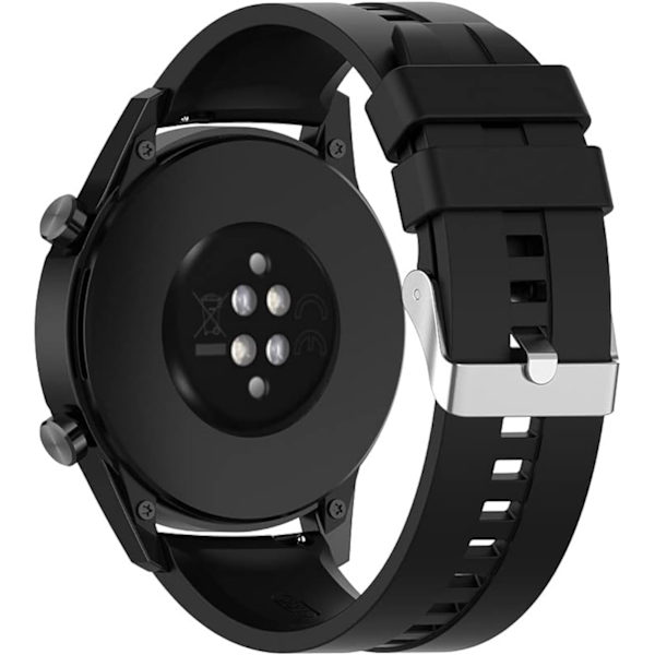 Sort-22mm urrem til Huawei Watch 3/3 Pro/GT2 Pro/GT2e/GT2/GT 46mm/Galaxy Watch Black