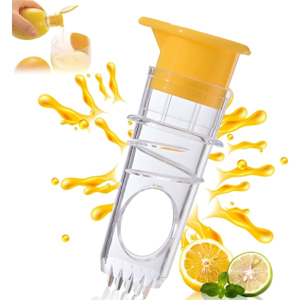 Citronpresser, Manuel Citruspresser, Manuel Citronpresser, Citruspresser med Tilbehør, Kompakt og Bærbar, Velegnet til Citroner, Appelsiner og