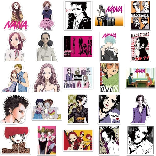 Anime NANA 50 kpl, Anime-tarra vesipulloille, skeittilaudalle, lahja