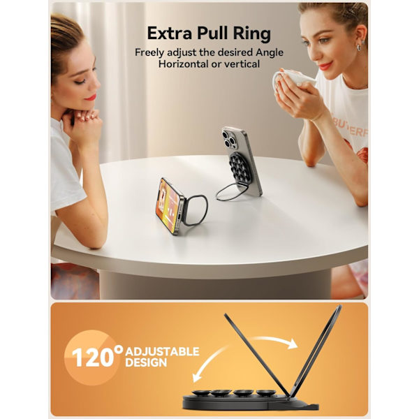 Imuroidin Puhelinteline, Magsafe Puhelinote, Vetorenkaalla, Silikoninen Imuroidin Puhelinrengasjalusta iPhone Samsung Androidille