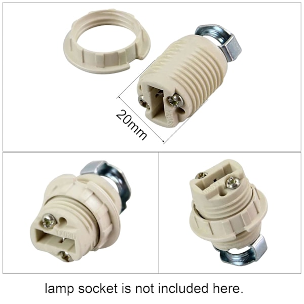 G9 Lampskärmsringar Adapter Reduceringsring Ljushållare Lampbyte för Ljuskronor Vit 5-pack