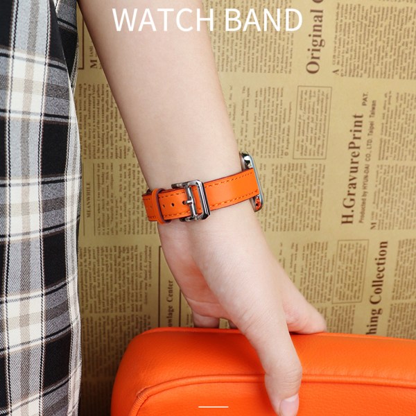 Rétro Orange Compatible Pour Armband Apple Watch 41mm 40mm 38m