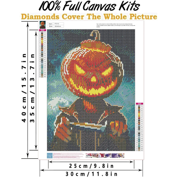 5D timanttimaalaus 30x40cm Halloween 3