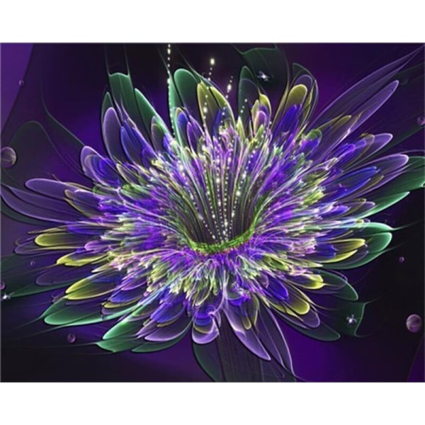 30 x 40 cm ,fleurs fantastiques Diamantmaleri Broderie Diama