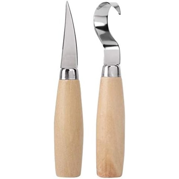 150mm 2st Träsnideriverktyg, Träsnidarjärnset, DIY-verktygssats för träbearbetning, Raka och böjda knivar för DIY-konst