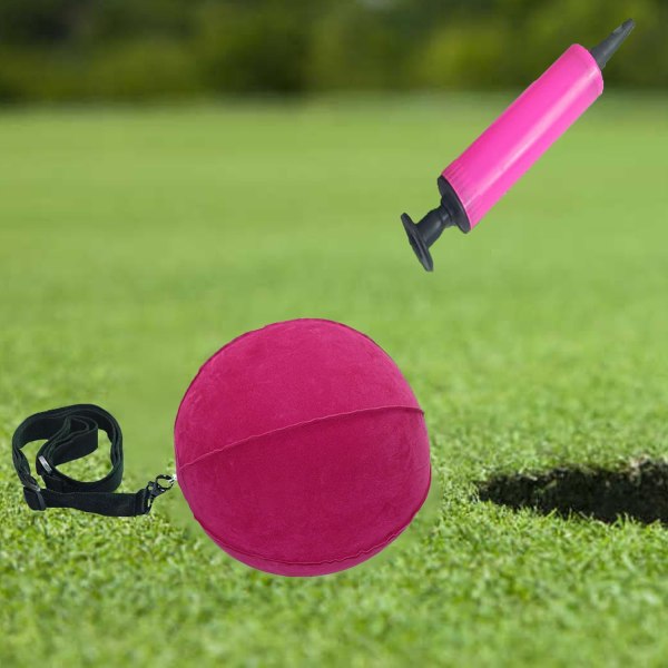 (Pink)Golfbold, Golftræningsboldsvingtræner, Hjælpeundervisning til boldtræning, Justerbar Sma