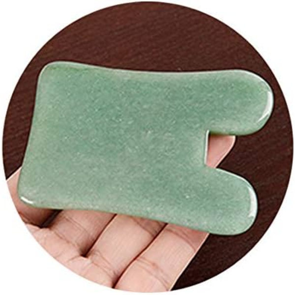 Gua Sha Ansiktsverktyg för Näsmassage Verktygbräda Naturlig Jade Sten för SPA Akupunkturterapi Triggerpunktbehandling