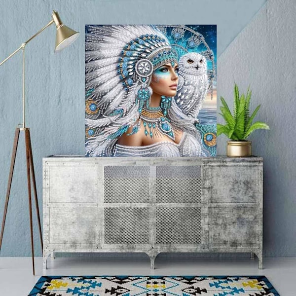 12×12 Tum Specialformade Diamantkonstsatser för Vuxna, 5D Diamantmålningssatser för Djurörn, DIY Kristallstrass Ädelstenskonst för Vuxna Hemväggsdekor