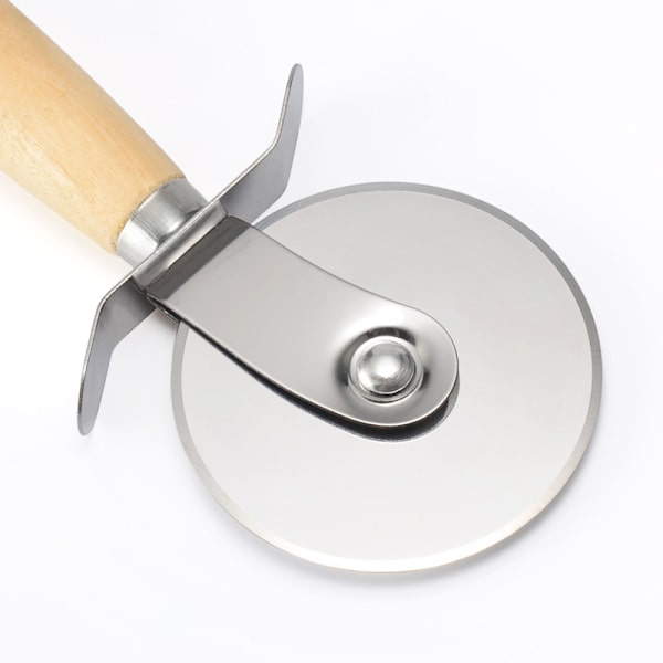 Pizzasaks i rustfrit stål med fingerskjold - Pizzasnitter og