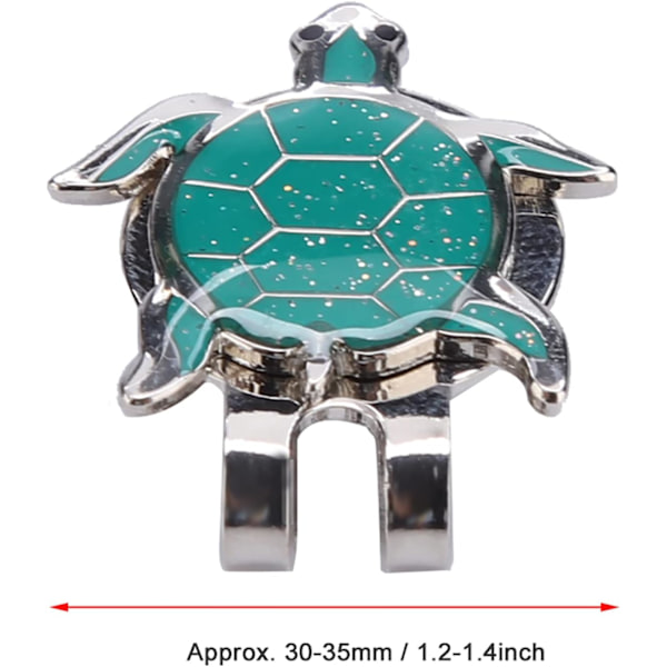 Golfboldmarkør, Magnetisk Golf Hat Clip, Søde Mønster Golfboldmarkører, Golftilbehør til Kvinder Mænd Børn (Skildpadde)