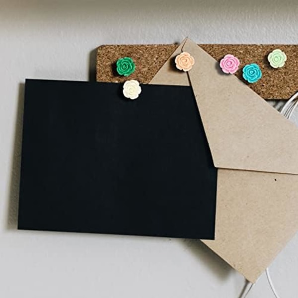 30 stk. Dekorative Push Pins med Etui, Søde Tommelfinger-Knapper og Push Pins til Opslagstavle, 6 Farver Blomst Push Pins