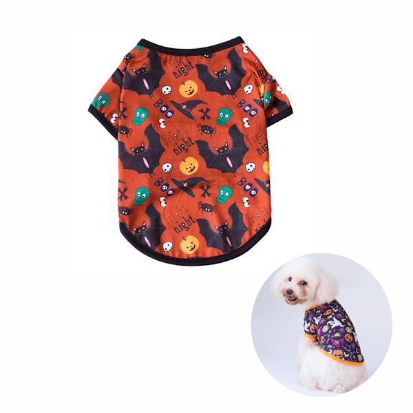 2 st Halloween-serie Nya Hundkläder Höst Husdjursdekoration Kläder Storlek M (Svart Fladdermus Magisk Hatt)
