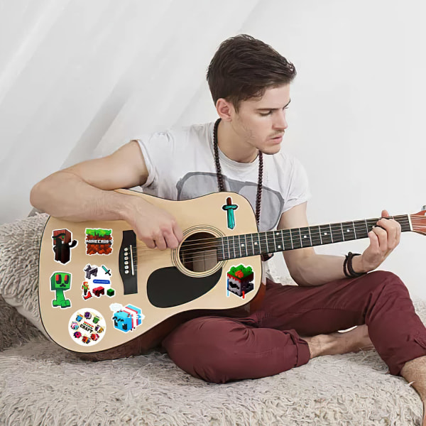 Minecraft Stickers Pakke med 100 Minecraft Stickers til Bærbar, Skateboard, Guitar, Bagage, Vandflaske